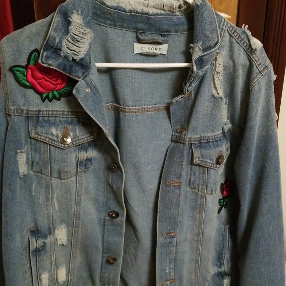 Size small distressed Jean jacket